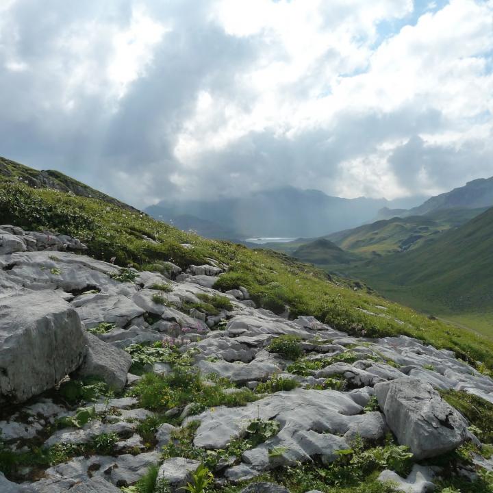 Karstlandschaft - im Hintergrund der Tannsee